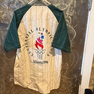 Vintage NWT NOS Green and Cream Mirage 1996 Olympic Games Men's L